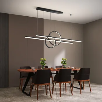 Современная минималистичная светодиодная люстра с регулируемой яркостью для журнального столика, кухонного островка, столовой, подвесных светильников, подвесного дизайна, светильника