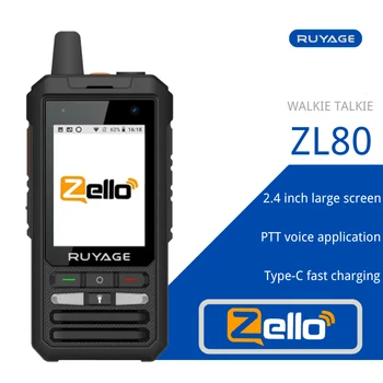 Ruyage ZL80 Портативная Рация Телефон Zello APP Сеть 4G на расстоянии 100 Миль Портативный Смартфон WiFi Камера GPS Экран Android