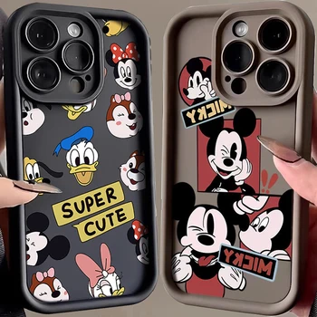 Мягкий Чехол Disney Mickey Mouse для iPhone 15 14 13 12 11 Pro Max XS X XR 8 7 6S 6 Plus SE 2020 С Глазурью, Силиконовый Противоударный Чехол