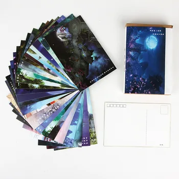 30 Листов/набор Открытка серии Dream Fairyland /Поздравительная открытка/ Открытка с сообщением/Конверт для письма на день рождения Подарочная карта двух размеров