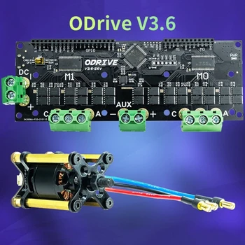 Контроллер серводвигателя ODrive3.6 BLDC Бесшовная интеграция устройства с заменой платы сервоконтроллера FOC BLDC