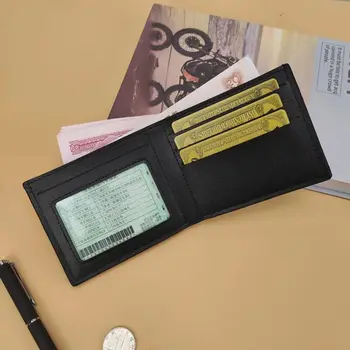 Однотонный мужской короткий кошелек Большой емкости, многопозиционный мужской зажим для денег, зажим для денег в Корейском стиле, удостоверение личности, держатель кредитной карты