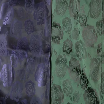 Совершенно Новая Зеленая и Фиолетовая Темно-Синяя Цветущая Цветочная Дюралевая Подкладочная Ткань Jucquard Из Полиэстера и Вискозы Для Самостоятельного шитья 50x140 см