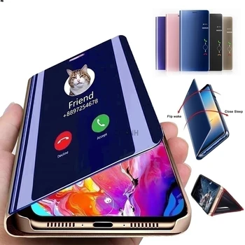 Кожаный Откидной Чехол Mirror Sleep Для Huawei Y8P Y7P Y6P Y5P P30 Y7 Y6 2019 Honor 9C 9A 9S 9X 8A 8X 20 10i 10 Lite 30 Pro shell