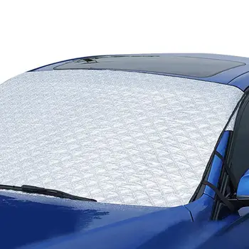 Универсальная крышка переднего лобового стекла автомобиля 150 x 70 см, автоматический солнцезащитный козырек, защита от снега и льда, Зимний летний щит для лобового стекла