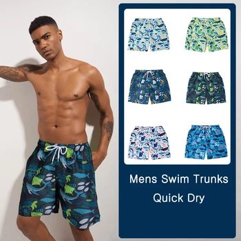 Мужские плавки Быстросохнущие плавательные шорты с сетчатой подкладкой Забавные купальники Купальные костюмы