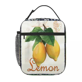 Сумка для ланча Azure Lemon Debbie Dewitt для пикника, симпатичная сумка для ланча, термосумка-холодильник