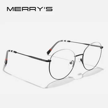 Женские Круглые оправы для очков MERRYS DESIGN, Мужские сверхлегкие очки, Винтажные Очки по рецепту, Оптическая оправа S2609