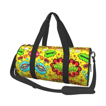 Спортивная сумка Yeah, спортивная сумка с граффити и обувью, мужская женская сумка в стиле бохо в стиле поп-арт, Оксфордская сумка с графическим принтом, сумка для фитнеса