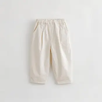 Хлопковые свободные повседневные брюки MARC & JANIE для девочек, штаны-репки, детские штаны на осень 231719