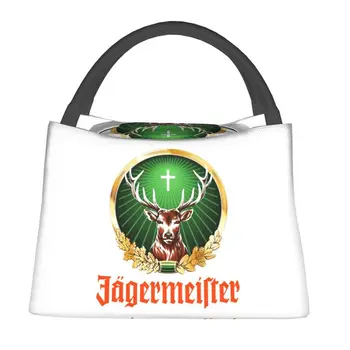 Изготовленная на заказ сумка для ланча с логотипом Jagermeister, женский кулер, термоизолированный ланч-бокс для пикника, кемпинга, работы, путешествий