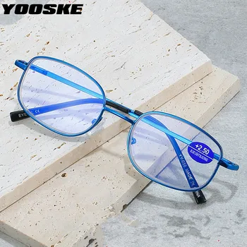 YOOSKE Blue Light Блокирующие Очки Для Чтения для Мужчин, Маленькие Очки для Дальнозоркости, Женские Очки Для Дальнозоркости с Диоптриями +1.0 1.5 2.0 2.5 3.0 3.5