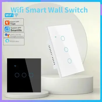 TUYA WiFi 1/2/3/4 способ Smart Switche 3 Метода управления Чувствительное Сенсорное Управление Нейтральный Провод Smart Life Control Поддержка Google Home
