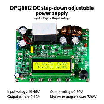 DPQ6012 DPQ9010 Дисплей Повышающий Преобразователь Модуль Повышающего питания постоянного тока от 10 В-100 В до постоянного тока 0 В-90 В Регулятор Напряжения Трансформаторная Плата