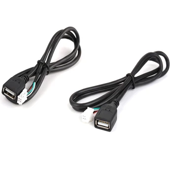 Автомобильный USB-кабель-адаптер-удлинитель 4Pin 6Pin Для автомобильного радио Стерео Автоаксессуары