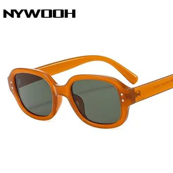 Квадратные солнцезащитные очки NYWOOH для женщин и мужчин, Новый бренд, дизайнерские Винтажные Прямоугольные Солнцезащитные очки, Мужские И Женские очки UV400