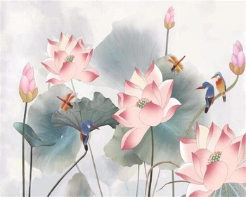 beibehang, современная новая ручная роспись, цветок, бабочка, свет, роскошный телевизор, диван, фоновые обои