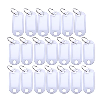 белый портативный пластиковый брелок для ключей, идентификационные бирки для ключей, 20 штук
