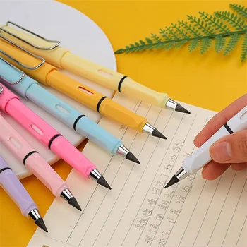 1 шт. карандаш Технология Infinite Pencil Металлическая ручка без чернил Волшебный карандашный рисунок Нелегко сломать прямым карандашом