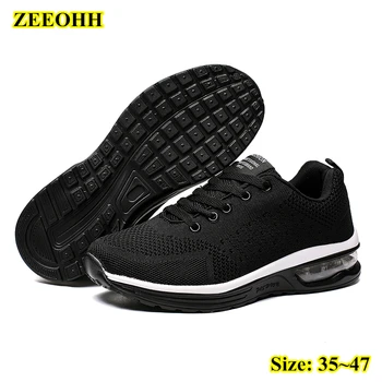 Мужские кроссовки для бега на воздушной подушке, Дышащая удобная мужская женская спортивная обувь, нескользящие мужские кроссовки для фитнеса, бега трусцой, Размер 35 ~ 47