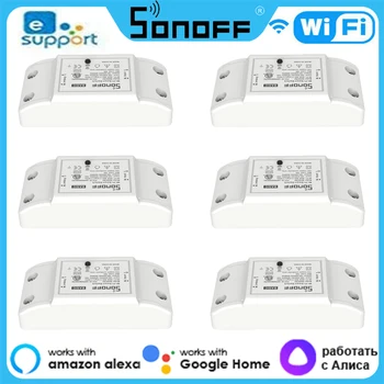 SONOFF BasicR2 Wifi выключатель Smat Беспроводной пульт дистанционного управления DIY Wifi выключатель света Умный дом Работает с Alexa
