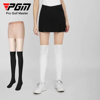 Женские ультратонкие эластичные обтягивающие колготки для гольфа PGM, женские дышащие солнцезащитные леггинсы для гольфа, Летние Мягкие носки в стиле пэчворк для ног