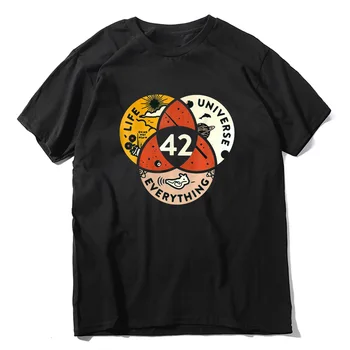 Унисекс 42 Ответ На Жизнь, Вселенную И Все Остальное Дуглас Адамс Черная мужская футболка Женская Мягкая футболка
