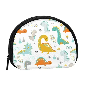 Кошелек с динозаврами, женская сумка для покупок, переносная серебряная сумка для монет