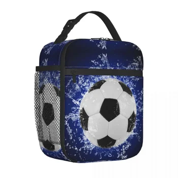 Футбольные спортивные изолированные пакеты для ланча, термосумка 
Контейнер для еды, футбольные мячи, сумка для ланча, сумки для еды, офис, пикник