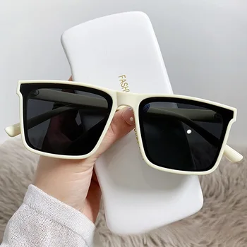 Новые Солнцезащитные очки с квадратной оправой в большой оправе, Женские Брендовые Дизайнерские Модные Солнцезащитные очки, Летний Тренд, Женские Очки UV400 Oculos De Sol