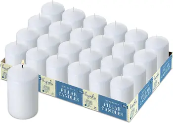 Свечи для столбов 2 дюйма x 4 дюйма - 24 упаковки Объемных Свечей Для Столбов Без запаха - Яркая свеча Wild one candle Европейского производства с?