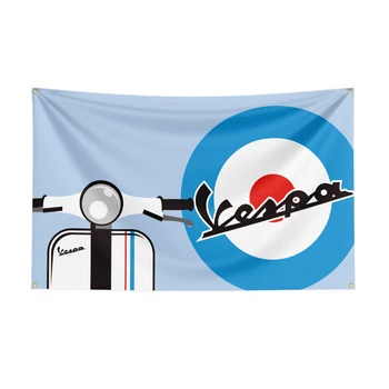 Флаг Веспаса размером 3X5 футов, мотоциклетный баннер с принтом из полиэстера для декора