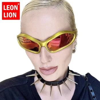 LeonLion спортивных панк солнцезащитные очки для женщин Y2K старинные очки Женщины/мужчины, личность открытый езда очки для женщин Lentes-де-Сол женщин