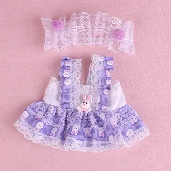 Красивое платье Одежда для 20 см хлопок Плюшевые игрушки Нарядная одежда Юбка принцессы Милый повседневный костюм Комплект носков Подарок на День Рождения для девочек