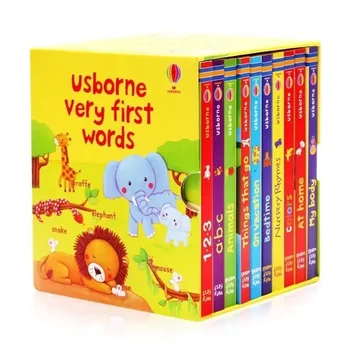 10 книг / набор USborne, настольная книга с самыми первыми словами, развивающие игрушки для детей, английские книги для детей, детские английские книги