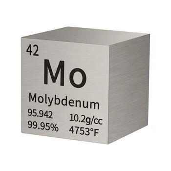 Молибден, квадратные квадраты плотности, чистый металл для коллекций элементов, лабораторный эксперимент, Периодическая таблица, коллекция (1 дюйм)