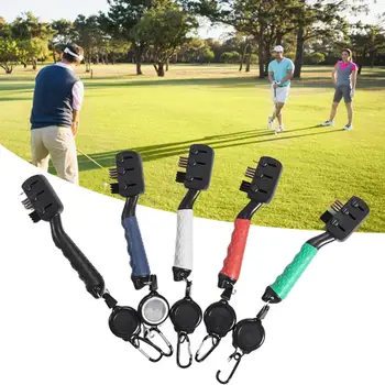 Щетка для чистки гольфа Эффективные многофункциональные аксессуары для гольфа 3-в-1 Щетка для чистки клюшки для гольфа Инструмент для поля для гольфа