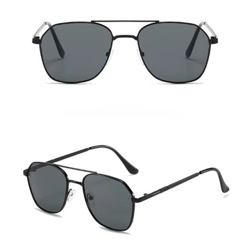 Мужские солнцезащитные очки в металлической черной оправе, поляризационные очки, солнцезащитные очки унисекс, красные.