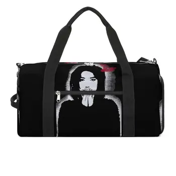 Спортивная сумка Bjork Music 90-х, портативные спортивные сумки Happy Girl с обувью, дизайнерская сумка для путешествий, ретро-сумка для фитнеса для мужчин и женщин