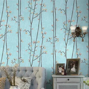 Китайские обои Claasic Forest Tree Plum для домашнего декора, рулон обоев с пастельными цветами для гостиной, настенная роспись для спальни