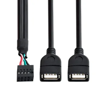 CY Xiwai 50 см 10-Контактный Разъем Материнской платы для подключения Кабеля-адаптера Dual USB 2.0