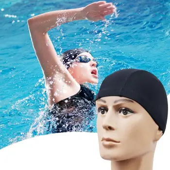 Шапочка для плавания, очень мягкая, с высокой эластичностью, водонепроницаемая, не выцветающая, из дышащего полиэстера, спортивная шапочка для плавания, шапочки-бини для женщин