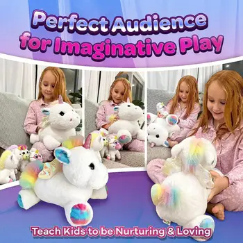 5 Плюшевых кукол-единорогов Rainbow для мамы и ребенка, аксессуары для детской фотографии, плюшевые игрушки-конфеты Rainbow Unicorn