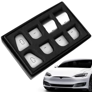 11шт. Кнопка управления выключателем стеклоподъемника, кнопка открытия окна, Дверной выключатель, Модификация декора для Tesla Model 3/Y