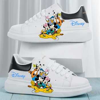 Милая повседневная обувь принцессы с Микки Маусом для девочек Диснея, обувь с рисунком аниме, Нескользящая спортивная обувь с мягкой подошвой для девочки, подарок для мальчика