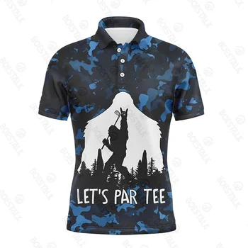 Мужская рубашка-поло для гольфа с короткими рукавами и рисунком гориллы, быстросохнущая дышащая рубашка-поло для гольфа, летняя новинка.