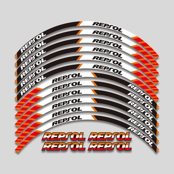 17-дюймовые Наклейки На Обод Колеса Аксессуары Для Мотоциклов Светоотражающая Наклейка В Полоску Для Honda HRC REPSOL CBR 250RR 400RR 600RR 900RR 1000RR