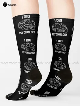 Носки I Dig Psychology Носки Унисекс для взрослых, подростков, молодежи, носки с цифровым принтом 360 °, уличная одежда в стиле харадзюку, подарок в стиле хип-хоп, ретро, 1 пара, арт