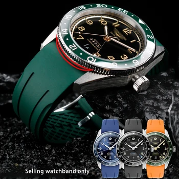 Ремешок для часов из Фторкаучука премиум-класса 20мм 22мм для Longines Pioneer Male L2L4 Ремешок Для часов Для Дайвинга Каждой марки Watch