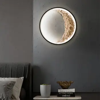 Современный светодиодный настенный светильник в скандинавском стиле, креативный минималистичный, черный / Золотой / белый, настенный светильник для спальни, подходящий для украшения освещения гостиной.